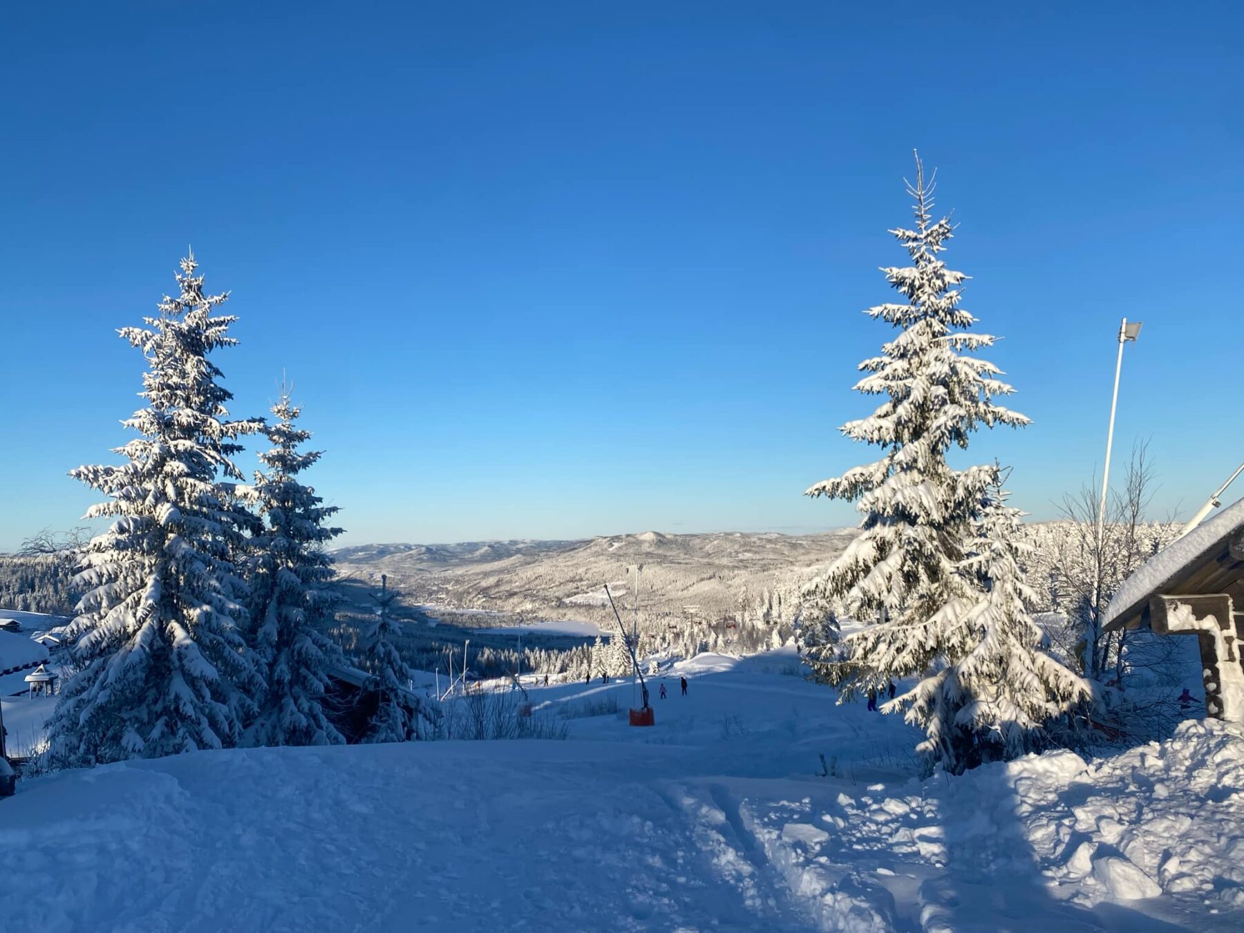 Även solen tittade fram under vår skidvecka i fjällen. 